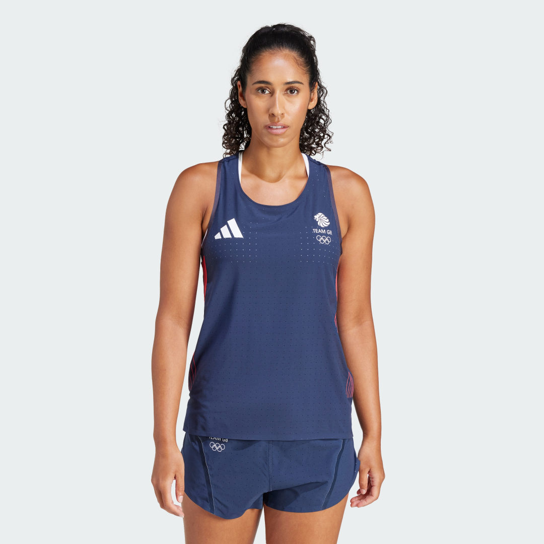 Adidas Team GB Running Vest Legend Ink- Dames Legend Ink