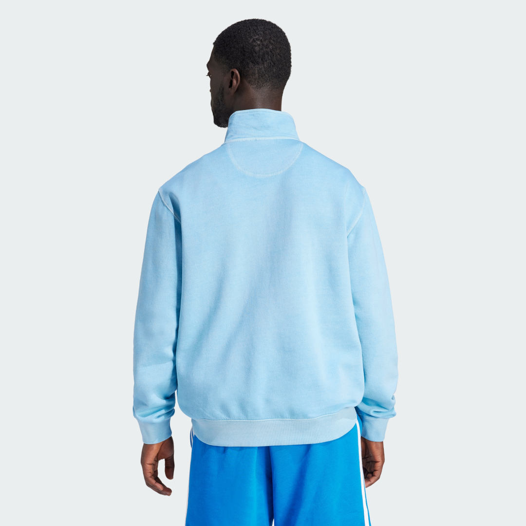 Adidas Trefoil Essentials+ Dye Sweatshirt met Halflange Rits