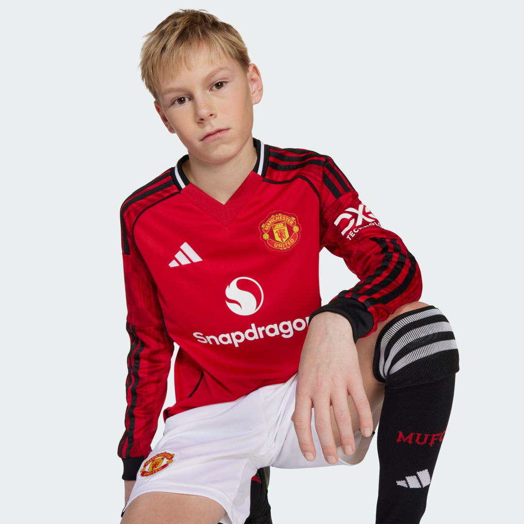 Adidas Manchester United 25 26 Long Sleeve Thuisshirt Kids