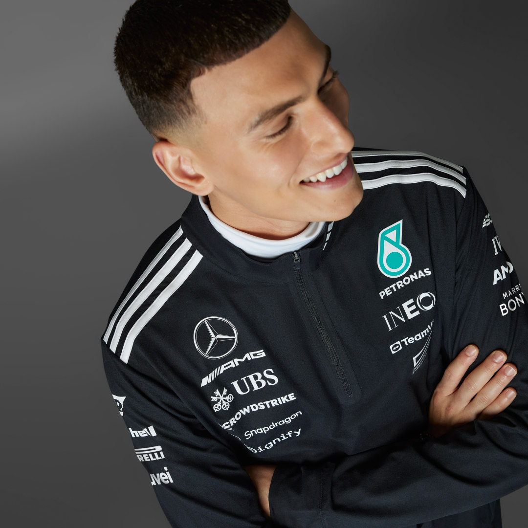 Adidas MERCEDES AMG PETRONAS FORMULA ONE TEAM SWEATER MET KORTE RITS