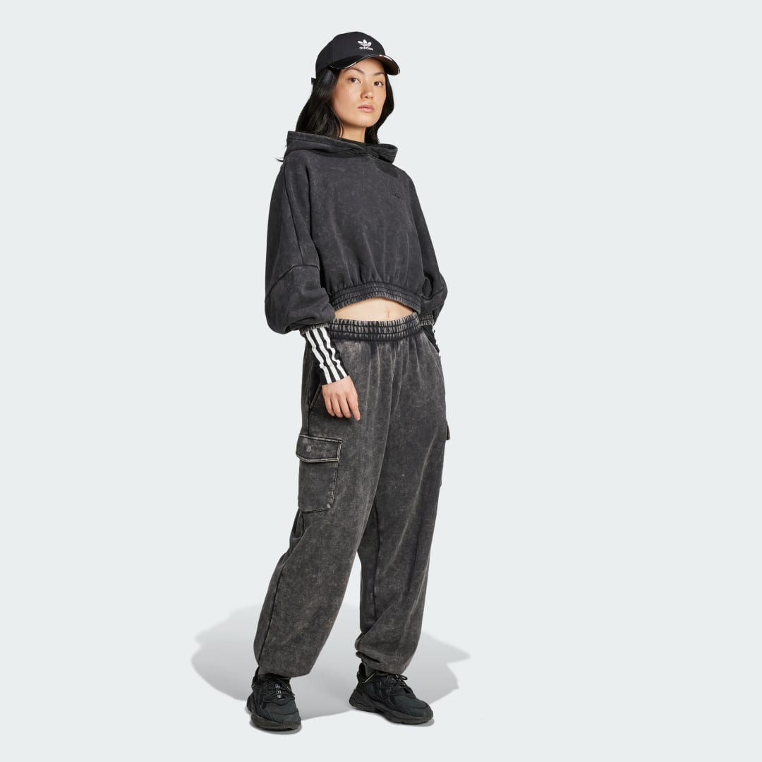 Thumbnail - Acid-Wash Crop Hoodie