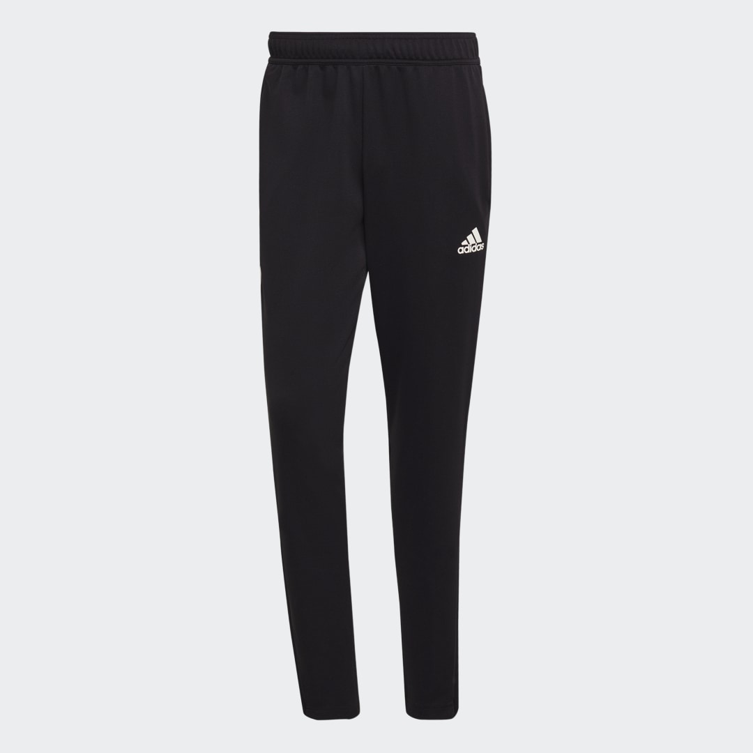 

adidas Pants Ajustados Aeroready Sereno 3 Franjas Pierna Cónica Hombre, Negro/blanco