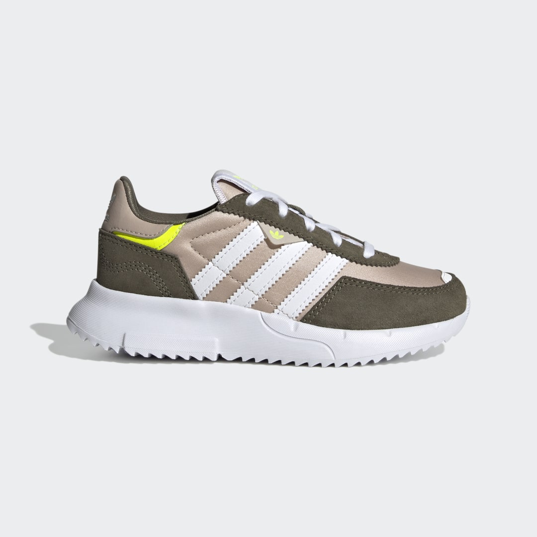 Adidas Retropy F2 kindersneaker grijs, groen, wit, bruin, zilver en roze