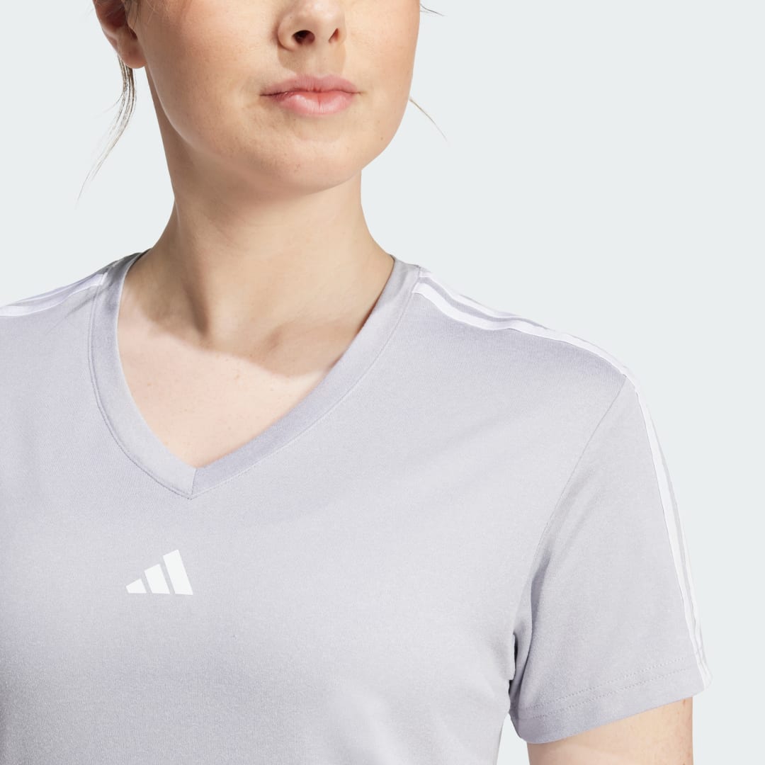 Adidas AEROREADY Train Essentials 3-Stripes V-neck T-shirt