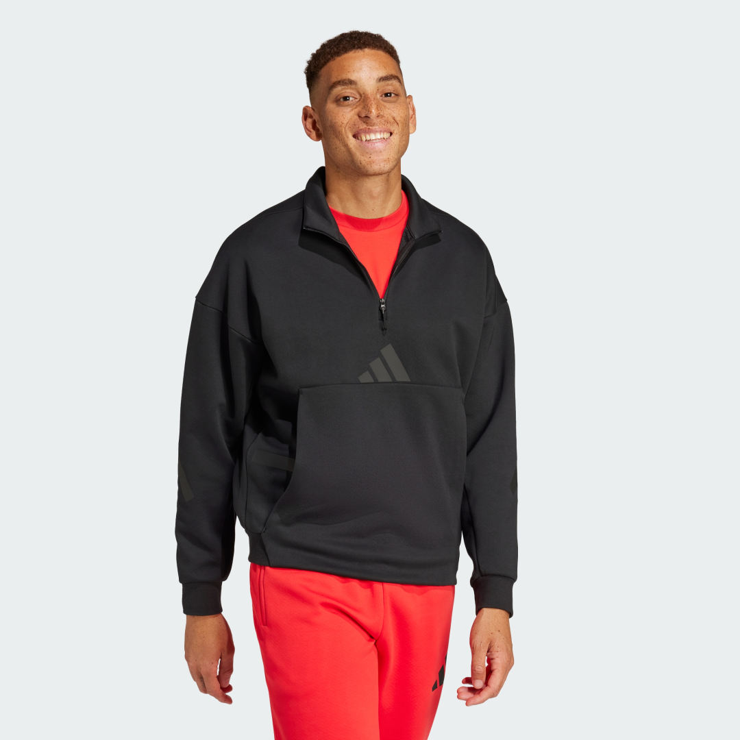 Adidas Z.N.E. Sweatshirt met Korte Rits