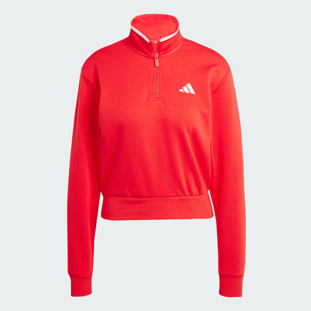 Adidas Essentials Color Pop French Terry Crop Trainingsjack met Korte Rits