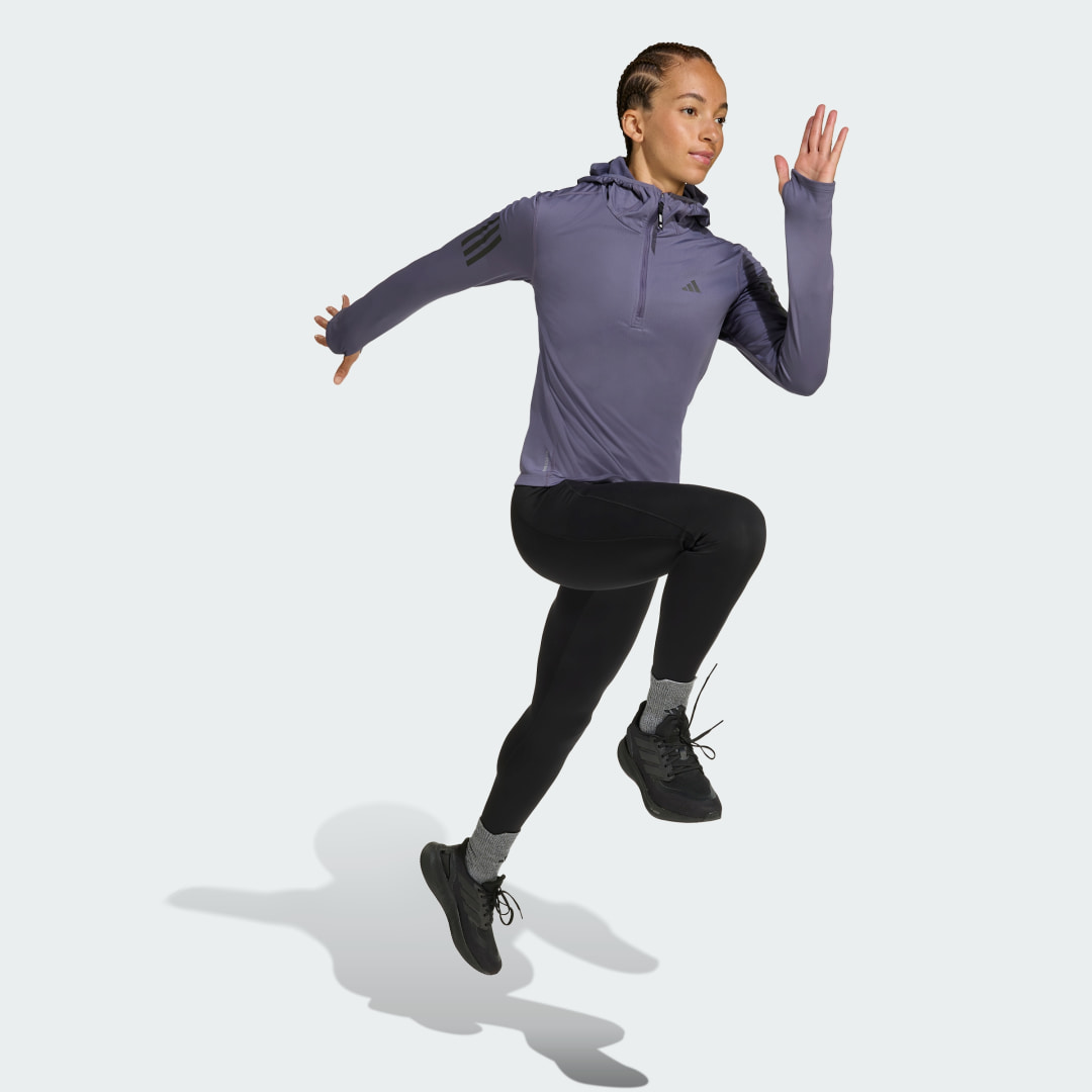 Adidas Own The Run Winterized Hoodie Met Halve Rits