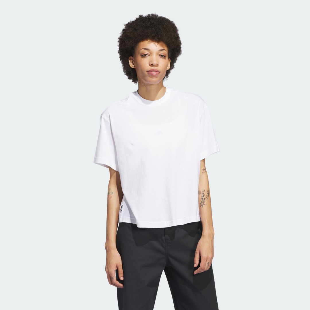 

adidas Camiseta Skate Mujer Mujer, Blanco