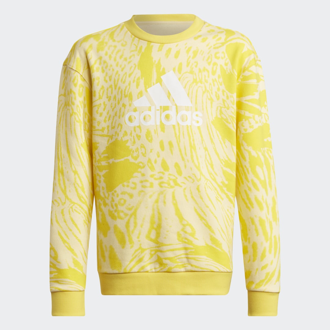 Future Icons Hybrid Animal Print Cotton Loose Sweatshirt