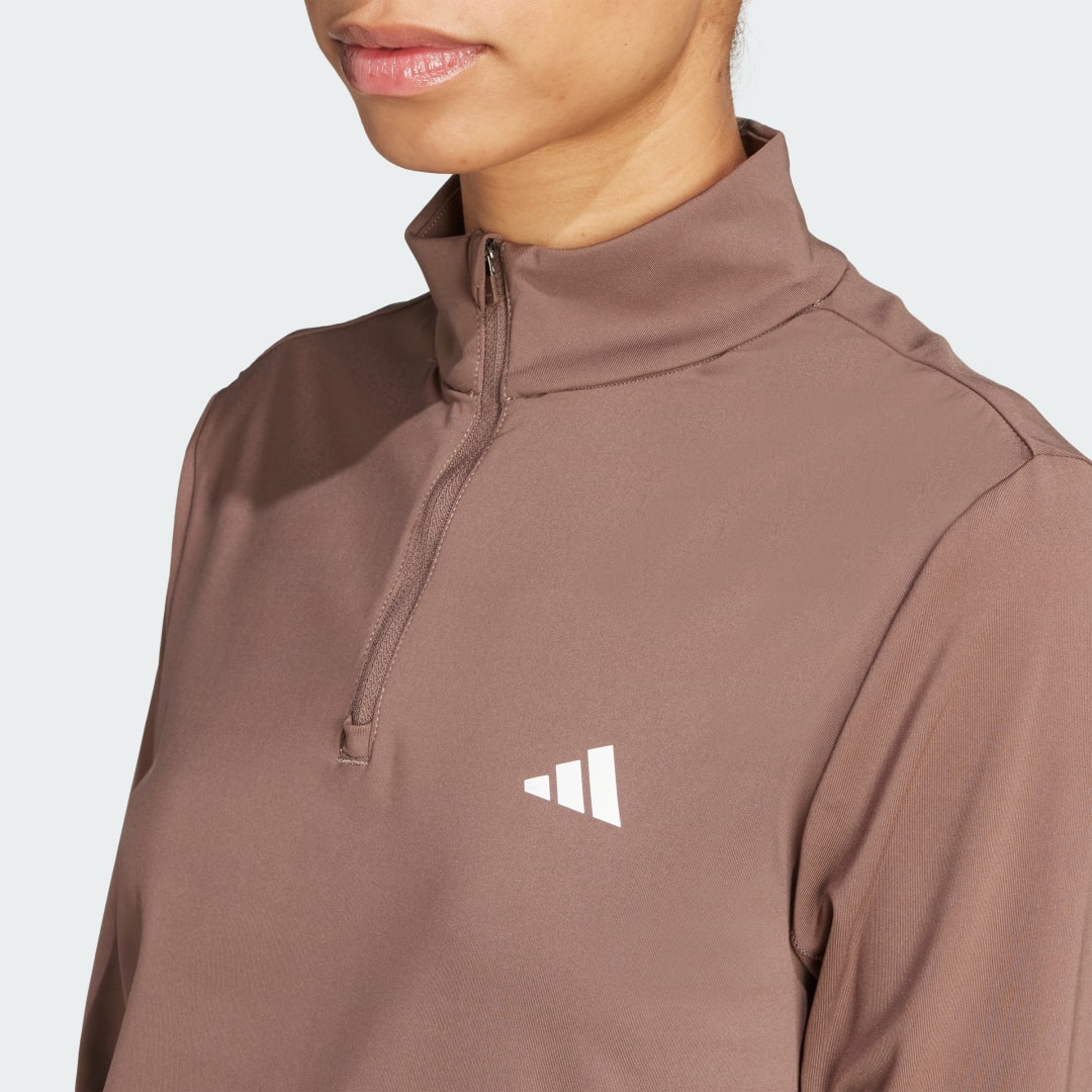 Adidas Hyperglam Training Sportshirt met Korte Rits