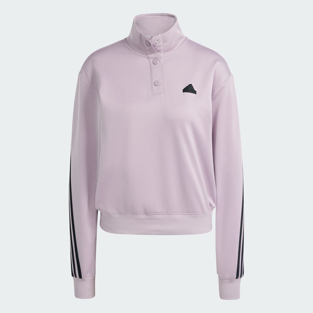 Veste de survêtement 3 bandes enveloppantes et boutons pression Iconic