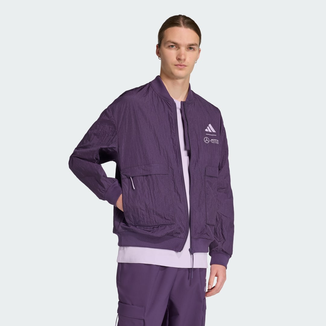 Thumbnail - Mercedes-AMG Petronas Formula One Team hochwertig gewebte Bomberjacke