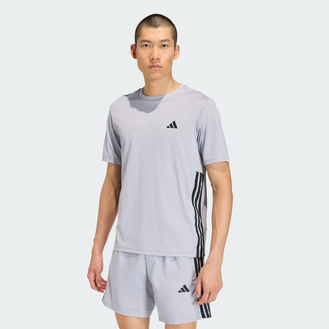 T SHIRT WORKOUT ESSENTIALS BASE 3 STRIPES - vue 5