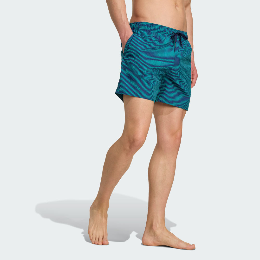 Adidas Seersucker Stripy Zwemshort 5-Inch