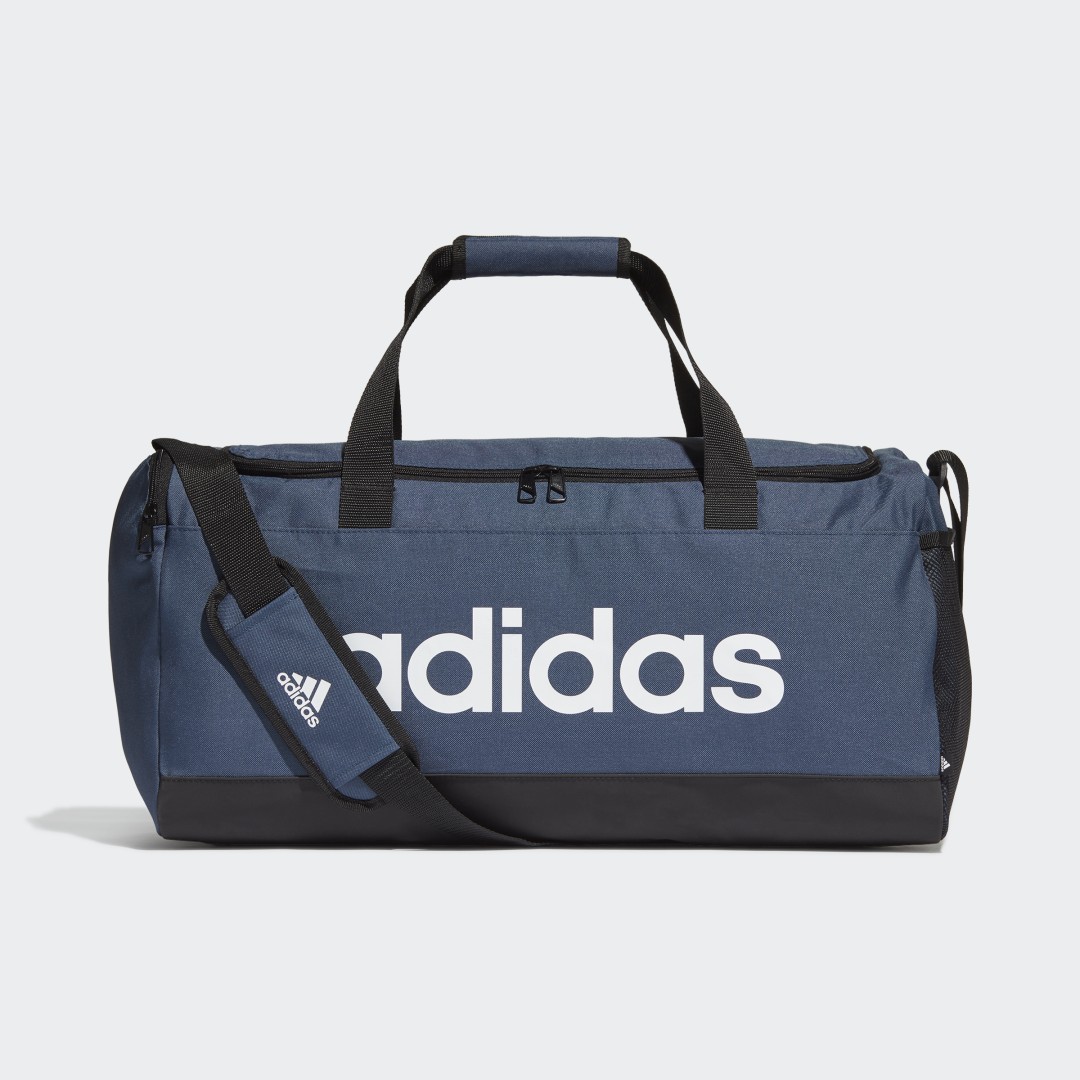 

adidas Maleta Deportiva Essentials Logo Mediana Unisex, Crew azul/negro/blanco