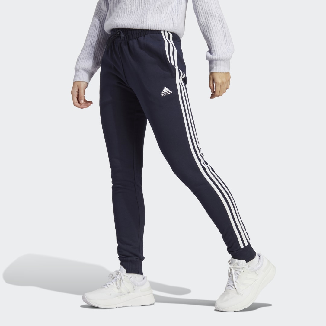 Image of Pantaloni Essentials 3-Stripes French Terry Cuffed