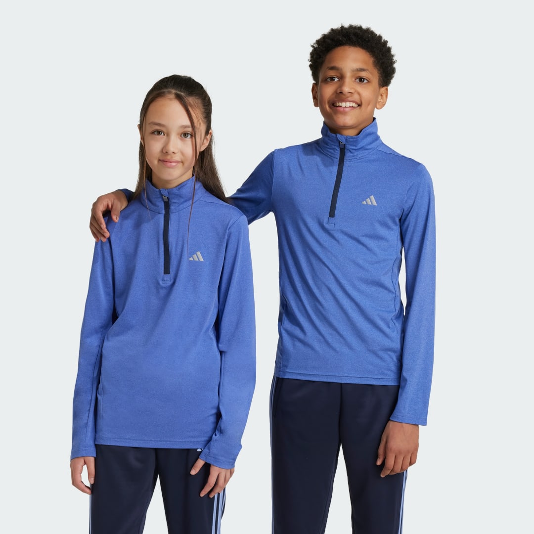 Adidas T-Shirt Lange Mouw Training AEROREADY 1 2-Zip Long Sleeve Long-Sleeve Top