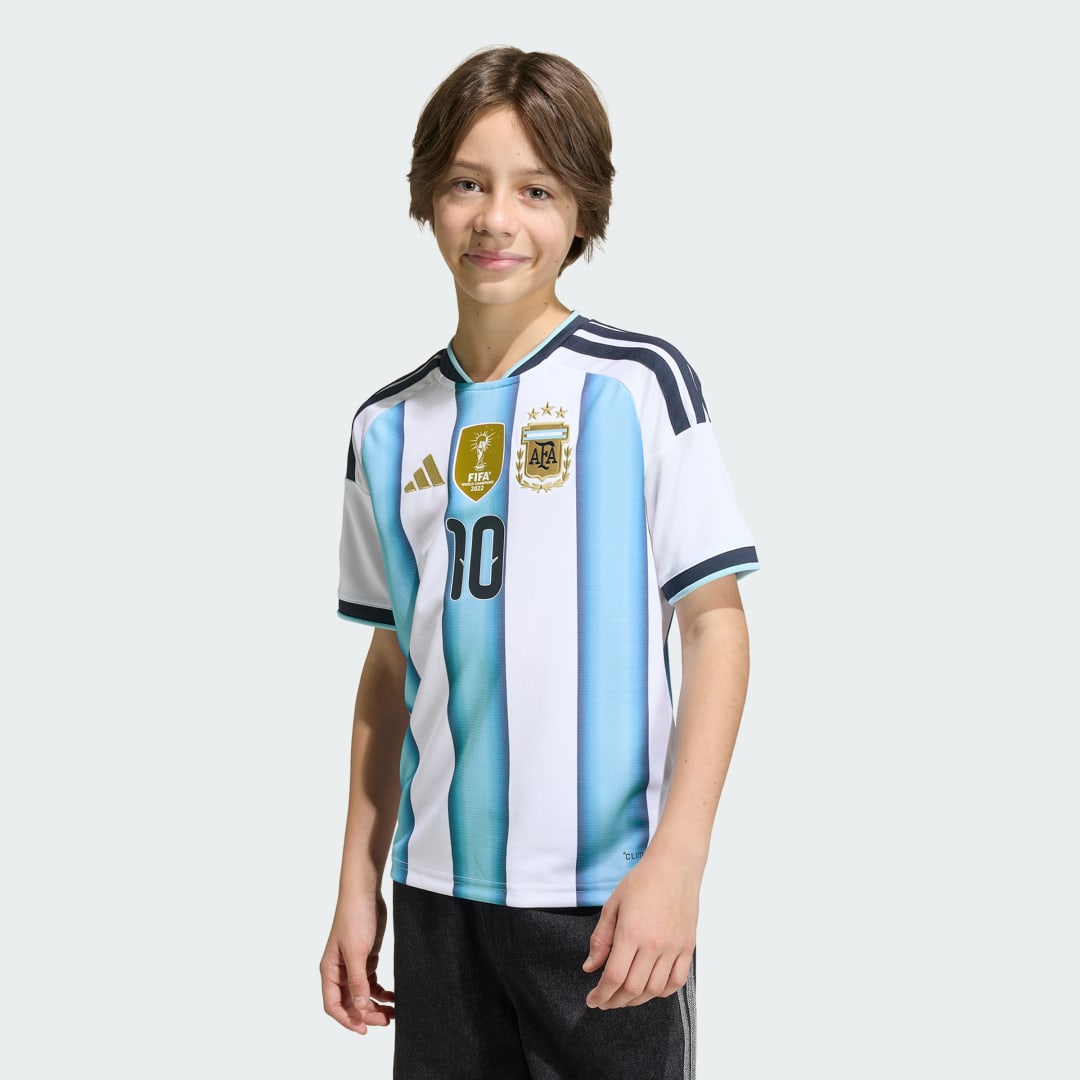 Thumbnail - Argentinien 26 Replica Kids Heimtrikot Messi
