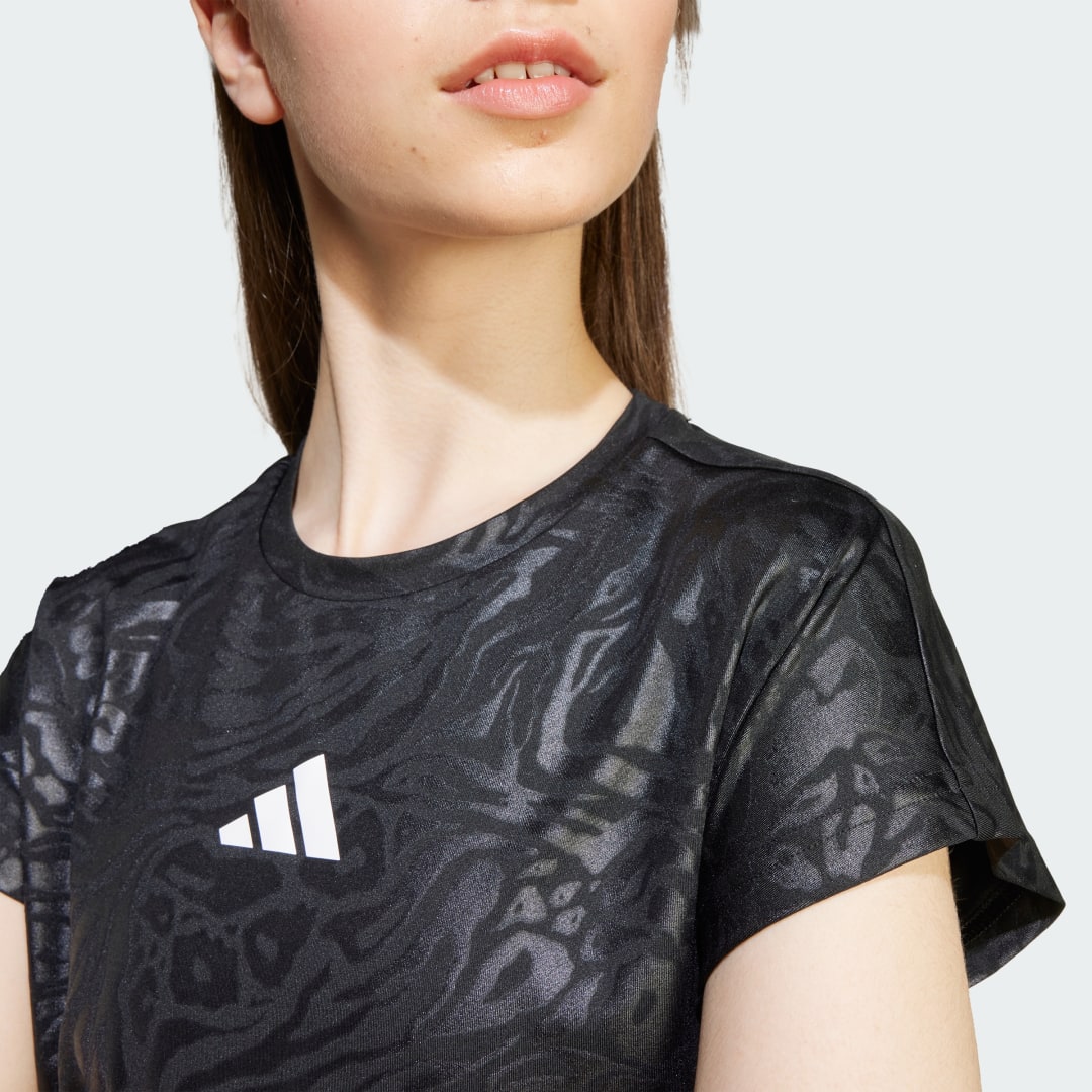Adidas All Sports Animal Print Crop T-shirt
