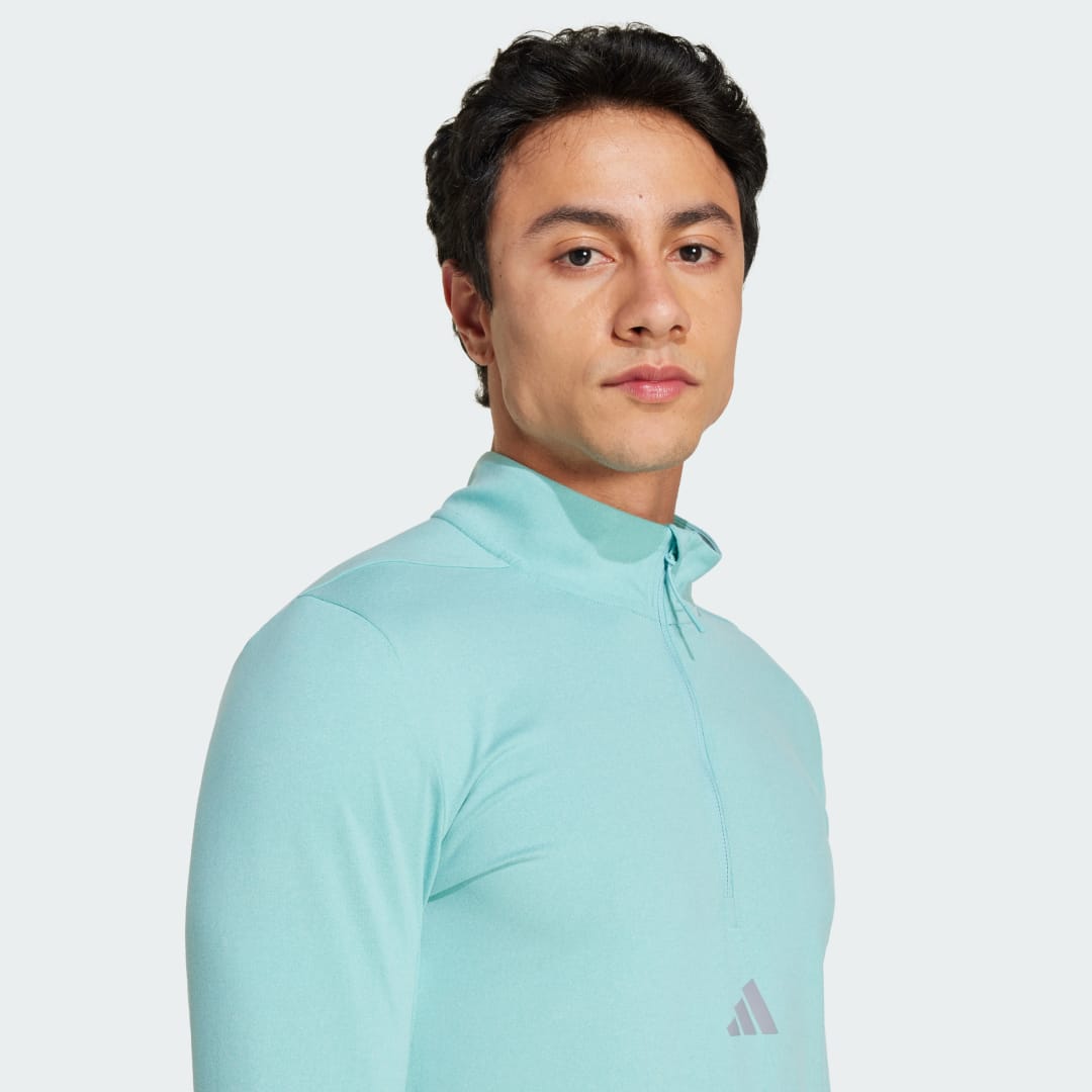 Adidas Workout Longsleeve met Halflange Rits