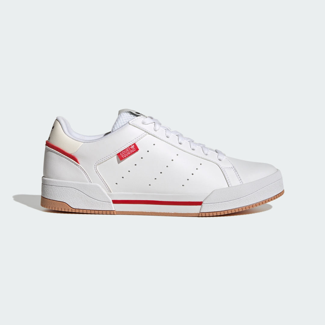 

adidas COURT TOURINO COURT TOURINO Unisex  - Originals, Cloud blanco / cloud blanco / vivid rojo