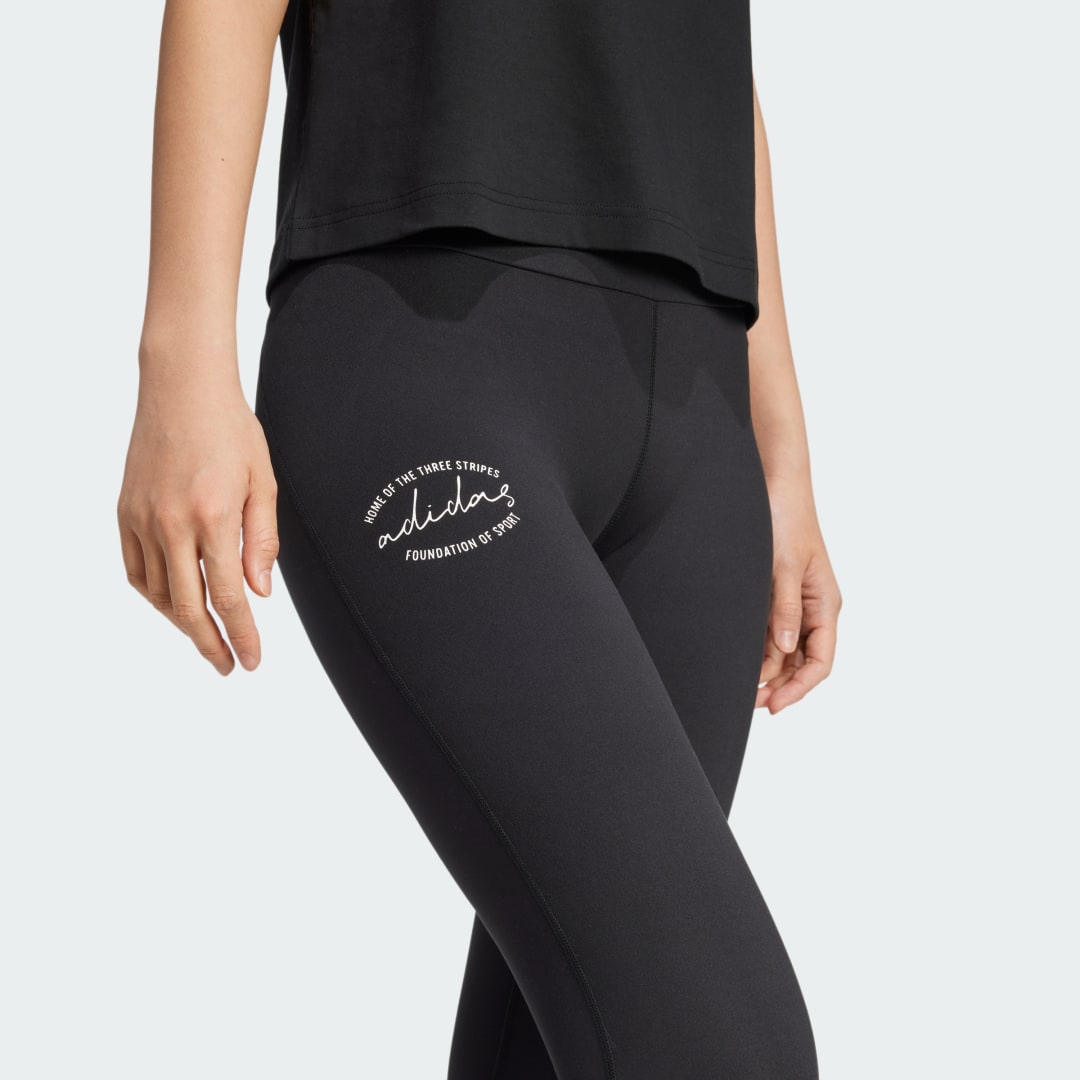 Adidas Signature Graphic Print High-Waisted 7 8 Legging