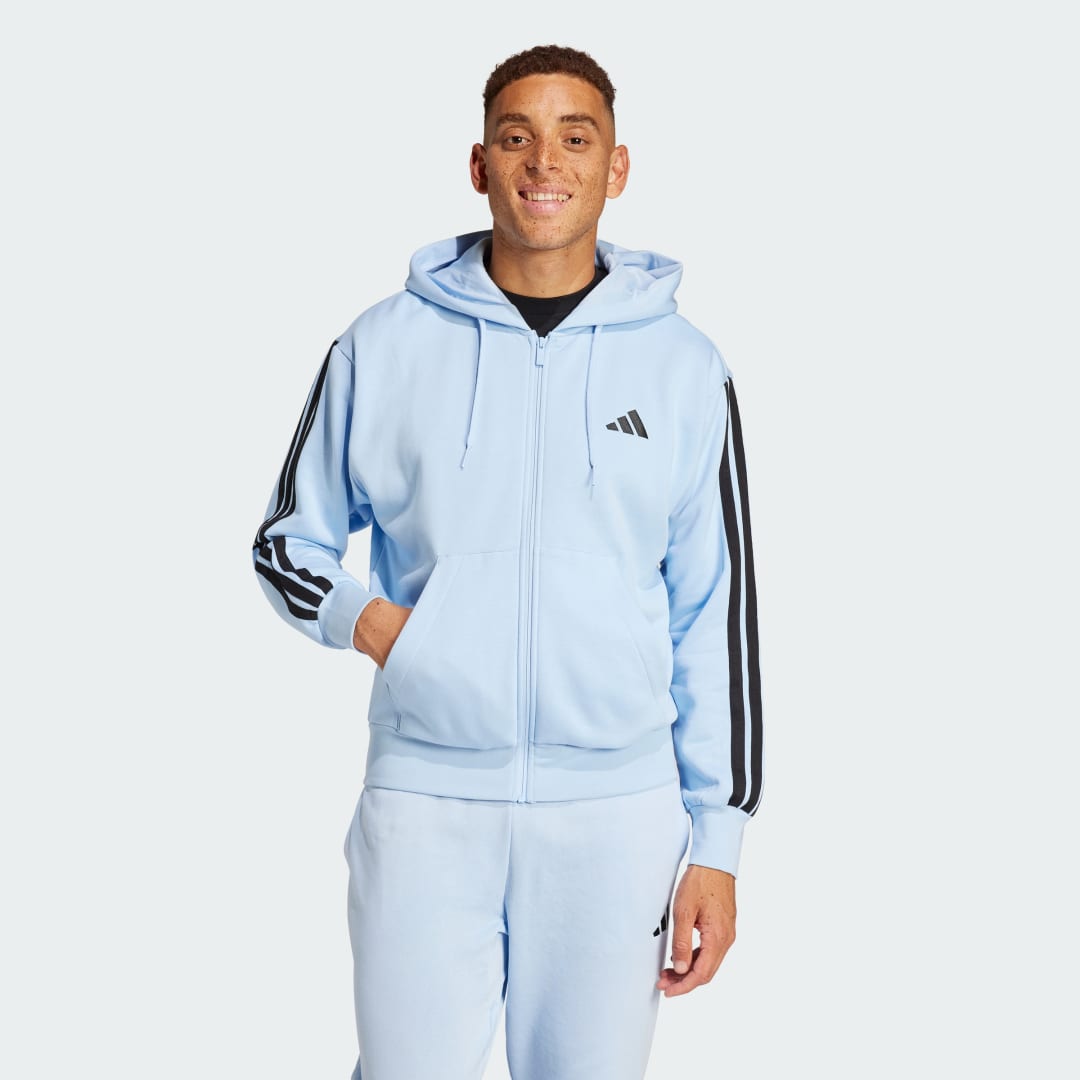 Image of Felpa con cappuccio Essentials 3-Stripes Fleece cod002