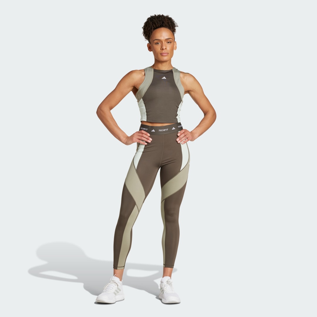 Adidas TECHFIT Colorblock Training Crop Tanktop