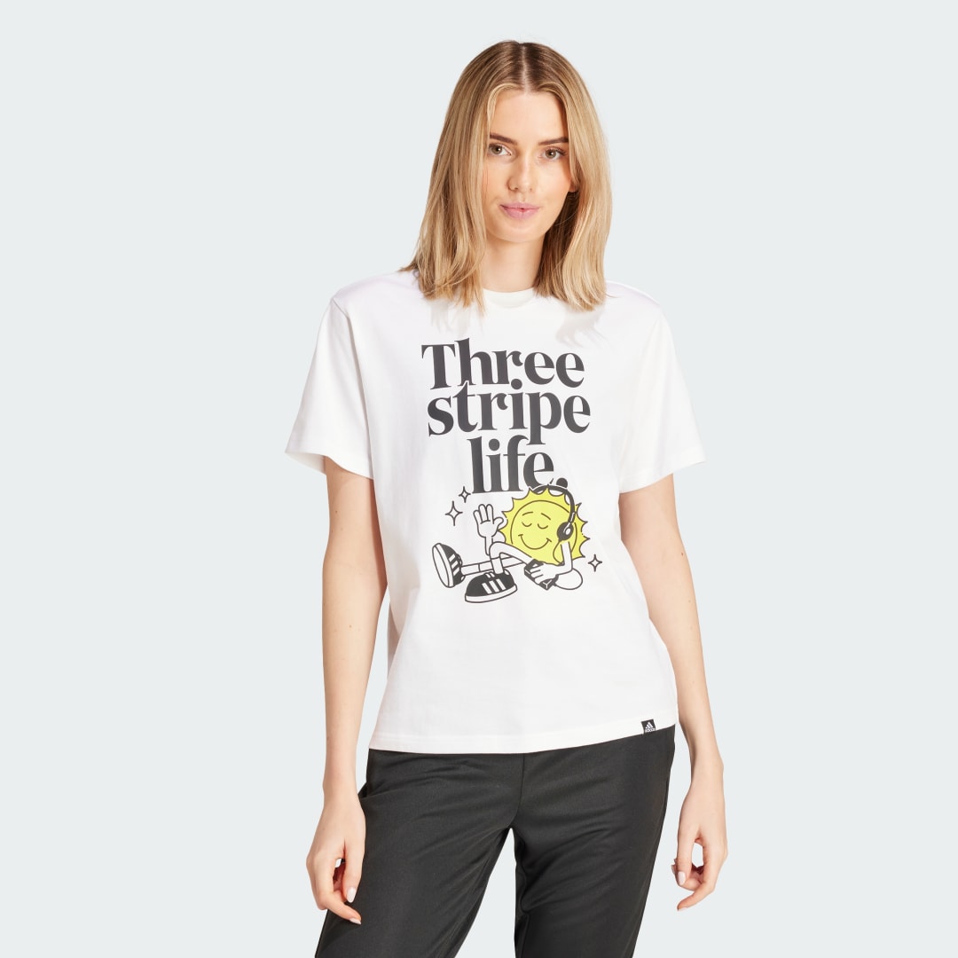 Adidas T-shirt Korte Mouw Positivity Graphic T-Shirt