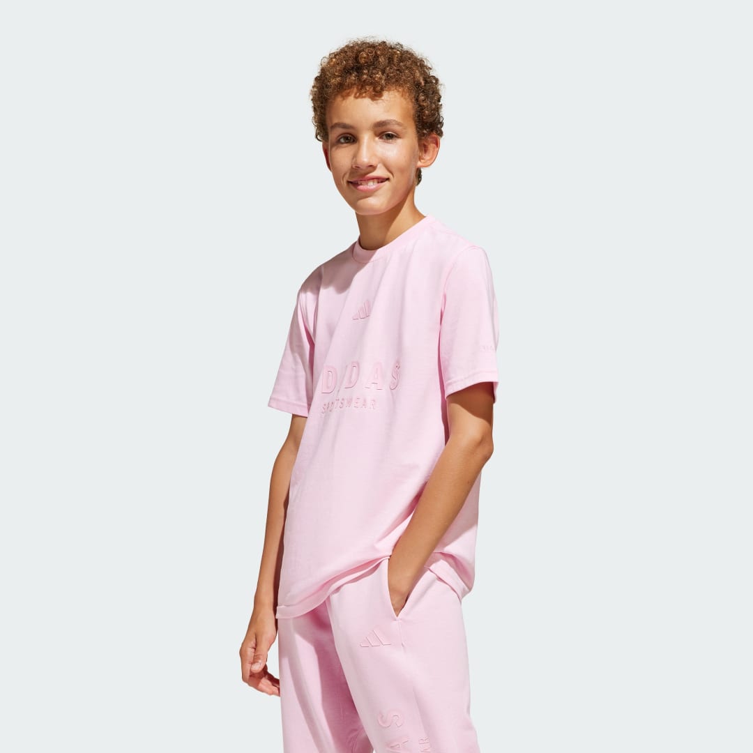 Polo enfant adidas J ALLSZN GFX T - vue 5
