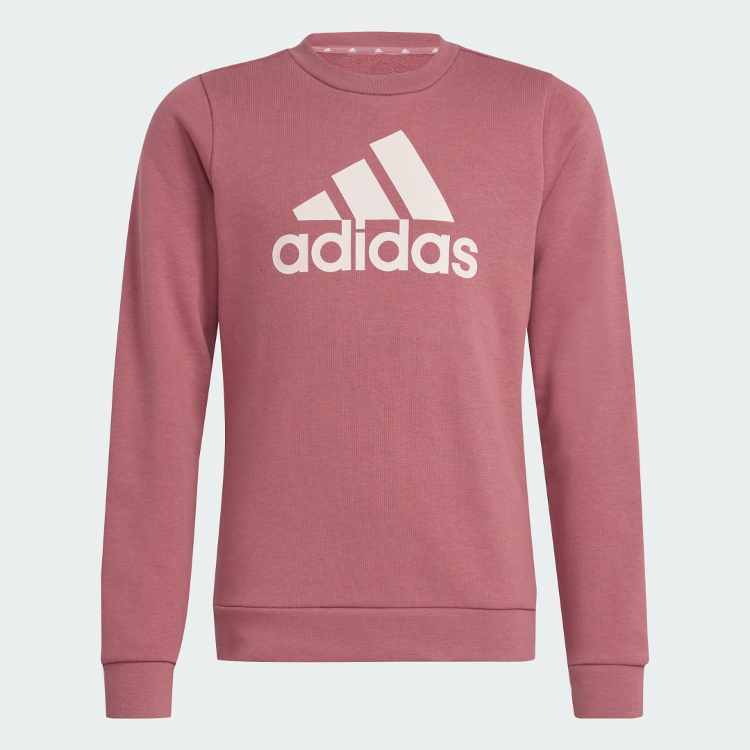 

adidas Sudadera Essentials Logo Grande Algodón Niño, Preloved crimson/sandy rosa