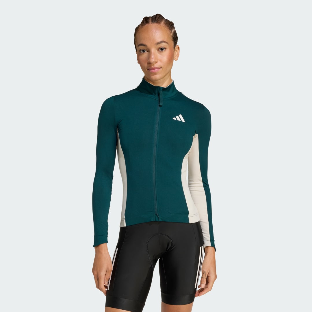 Adidas Tempo 3-Stripes Fietsshirt met Lange Mouwen