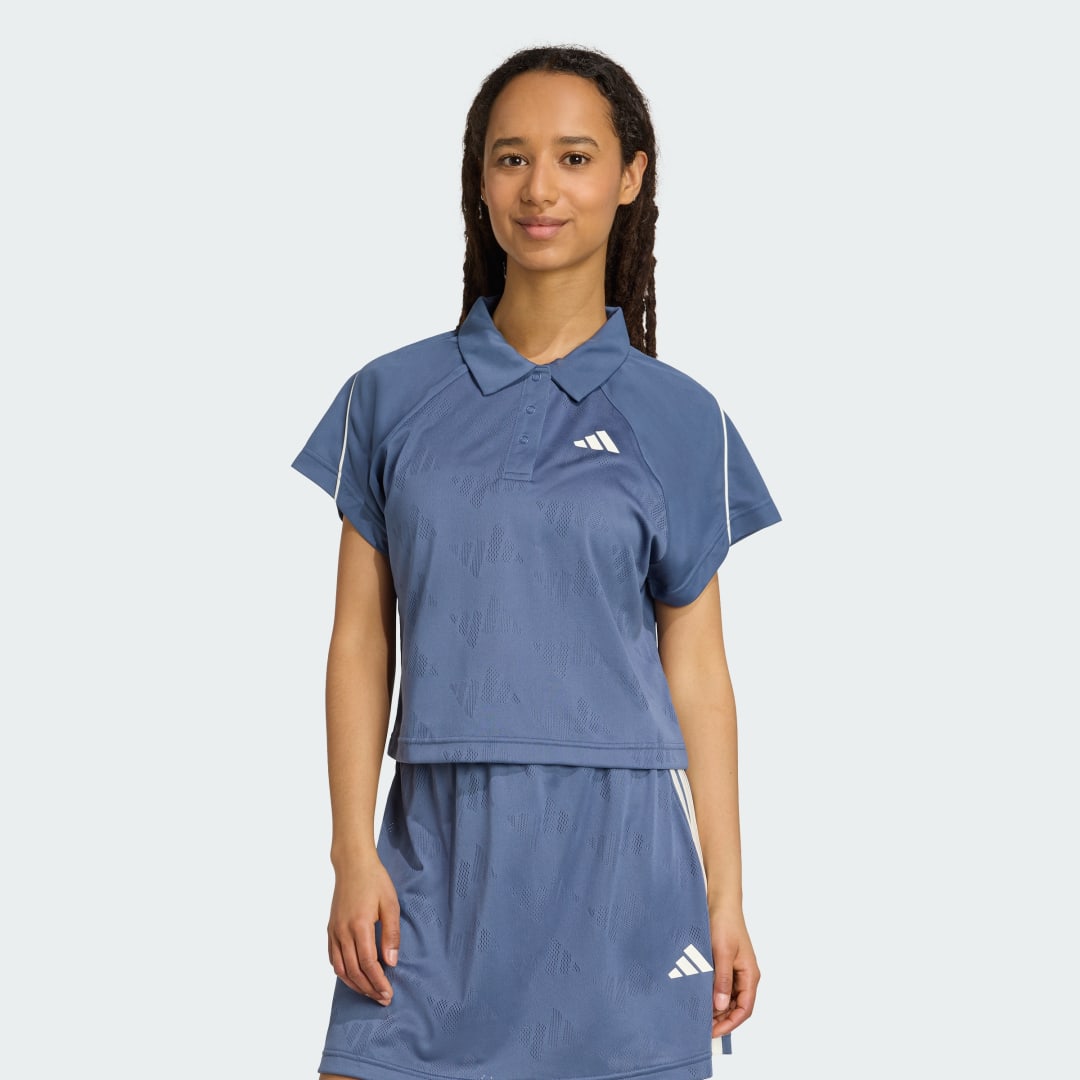 Adidas Stadium 3-Stripes Tennis Inspired Jacquard Poloshirt