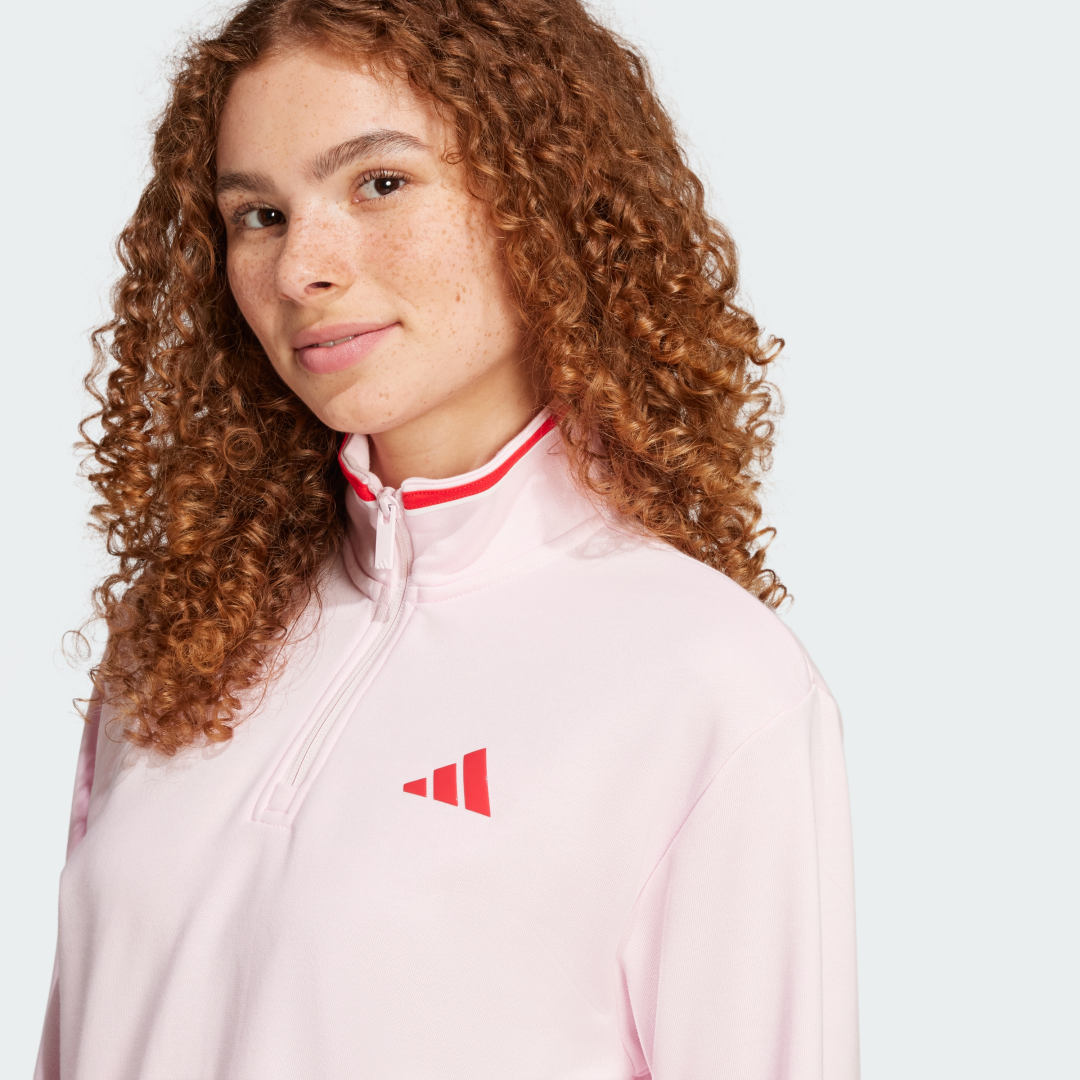 Adidas Essentials Color Pop French Terry Crop Trainingsjack met Korte Rits