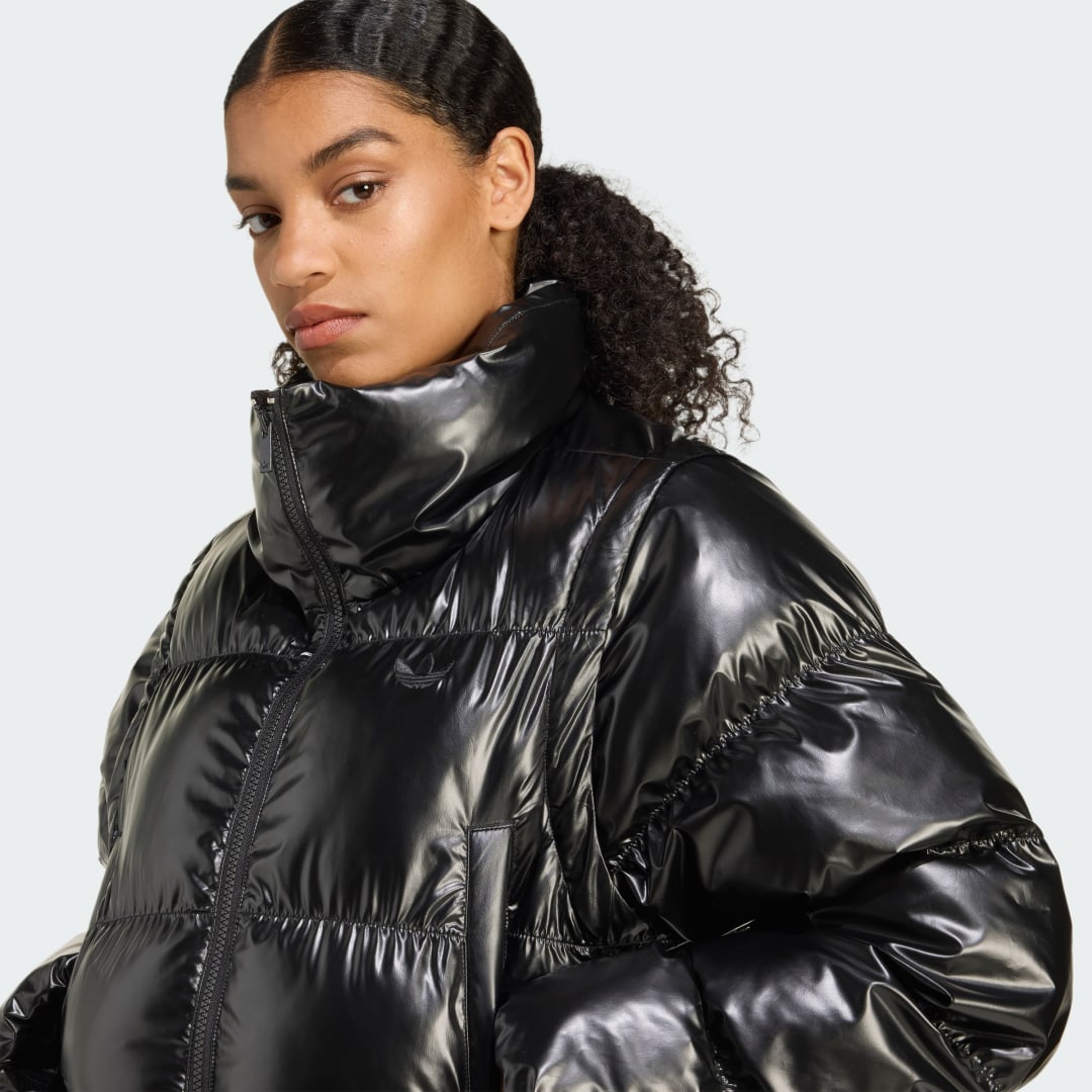 Adidas Essentials Glossy 2-In-1 Cropped Pufferjack