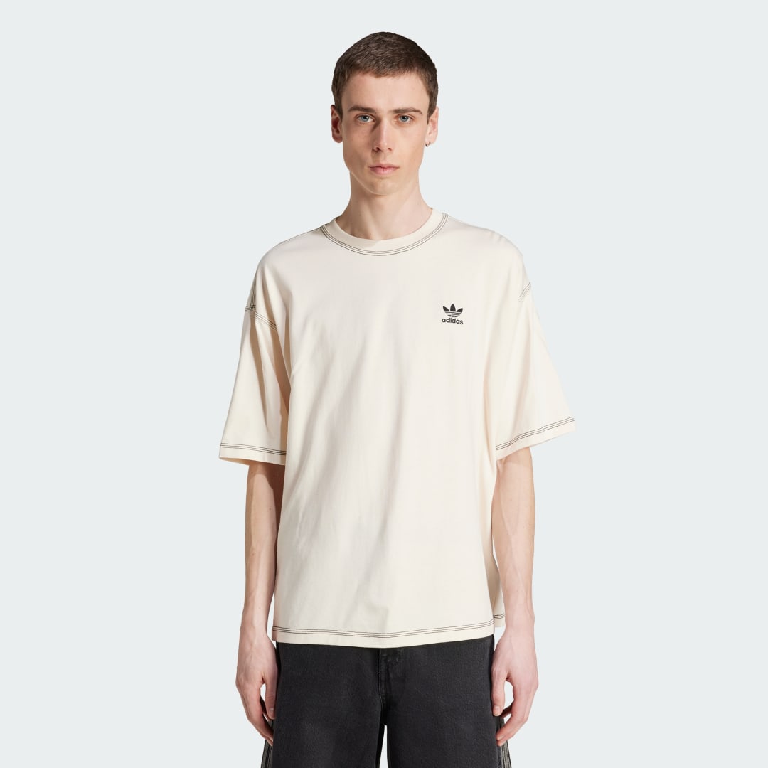 Adidas Originals T-shirt met labelstitching en ronde hals
