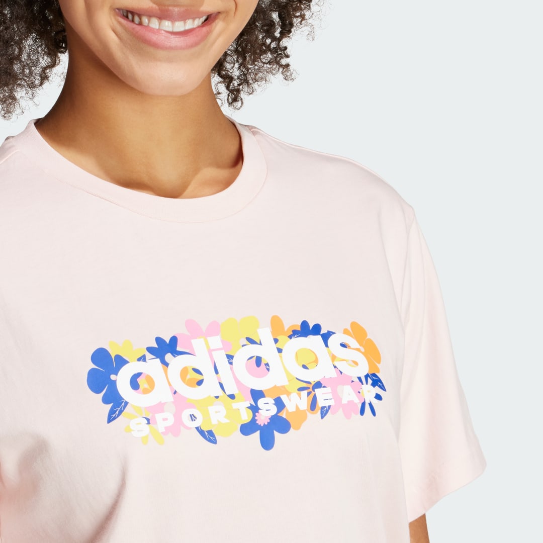 

adidas Camiseta Soft Side 2.0 Estampada Mujer, Rosa