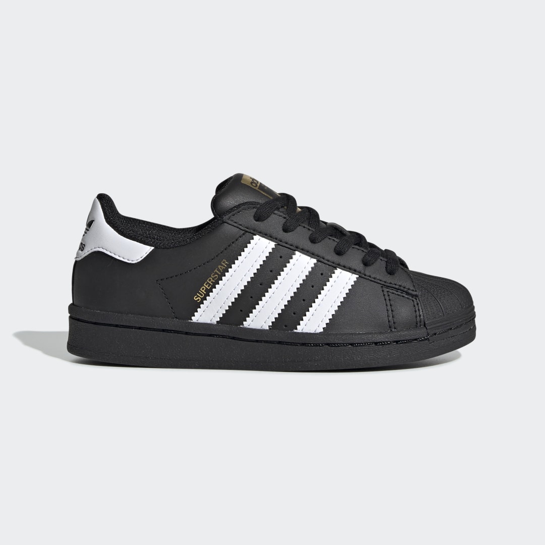 Image of adidas Superstar Shoes Black 10.5K - kids Lifestyle Athletic & Sneakers