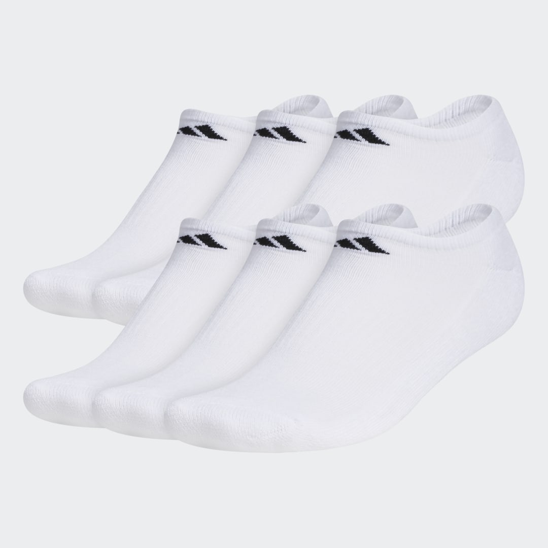 adidas No-Show Socks 6 Pairs White 9-13