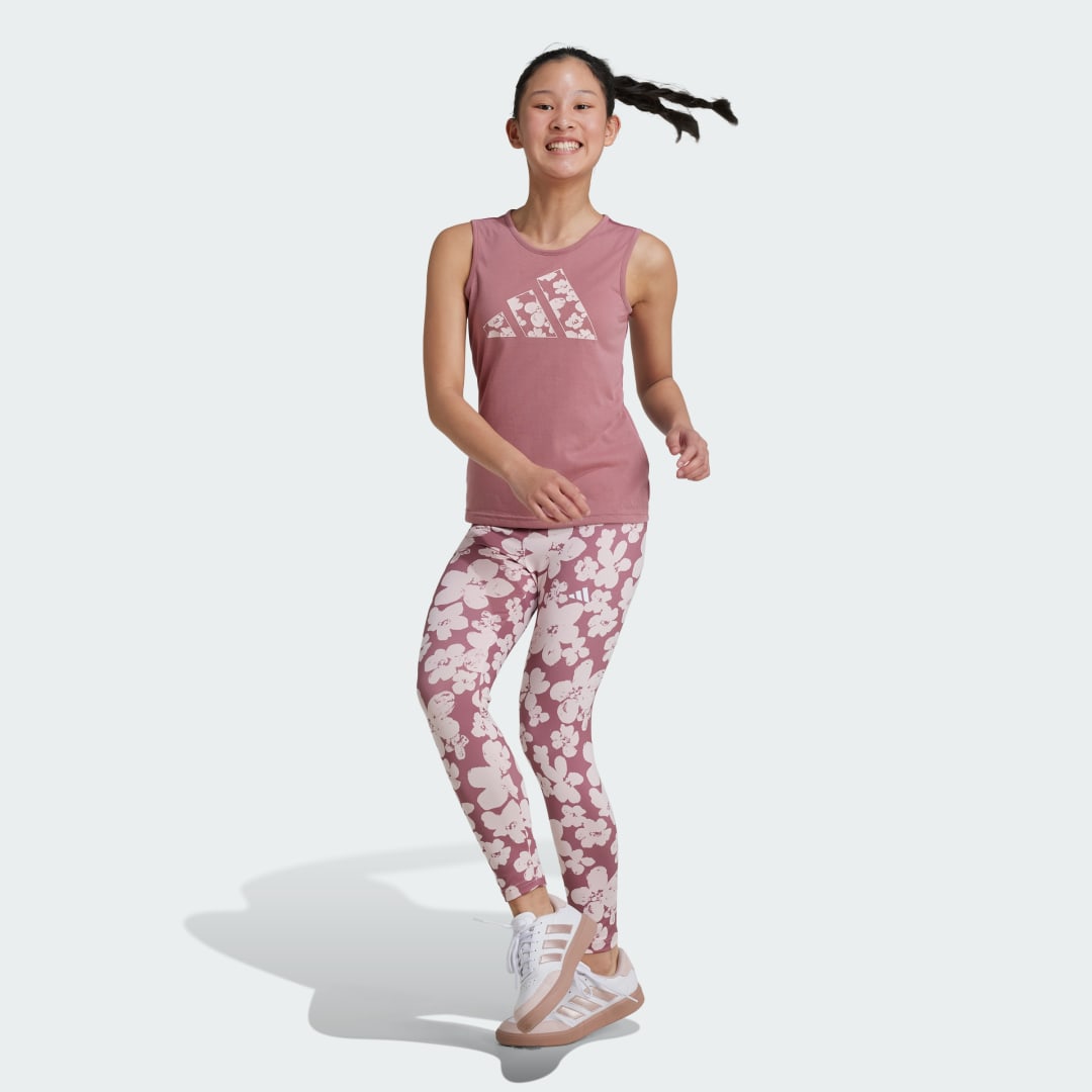 Adidas Train Essentials Seasonal Printed High Waisted 7 8 Training Legging Kids