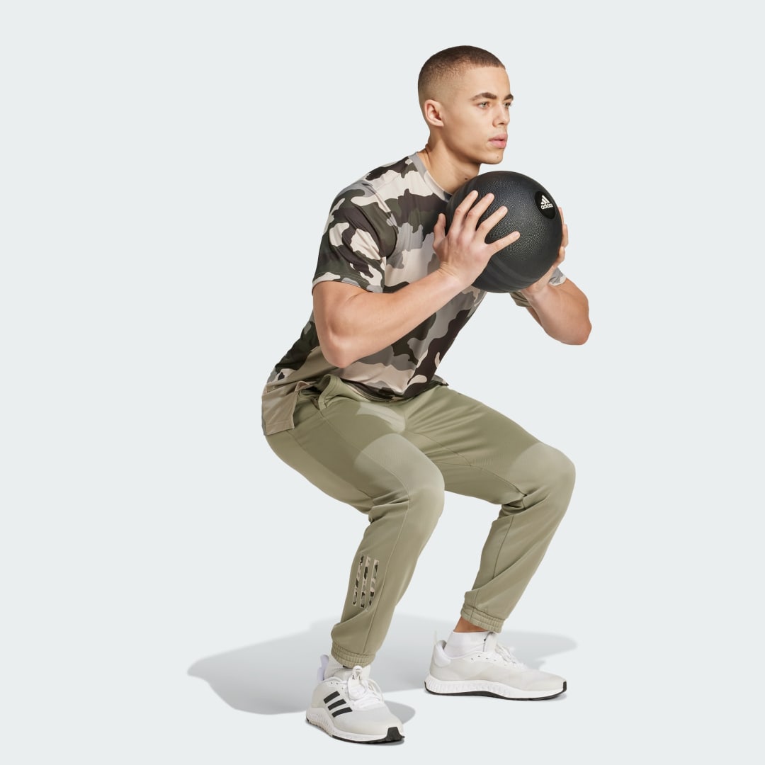 Adidas Train Essentials Camo Allover Print T-shirt