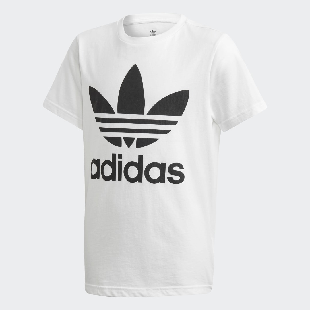 Image of adidas Trefoil Tee White XS - Kids Lifestyle Shirts
