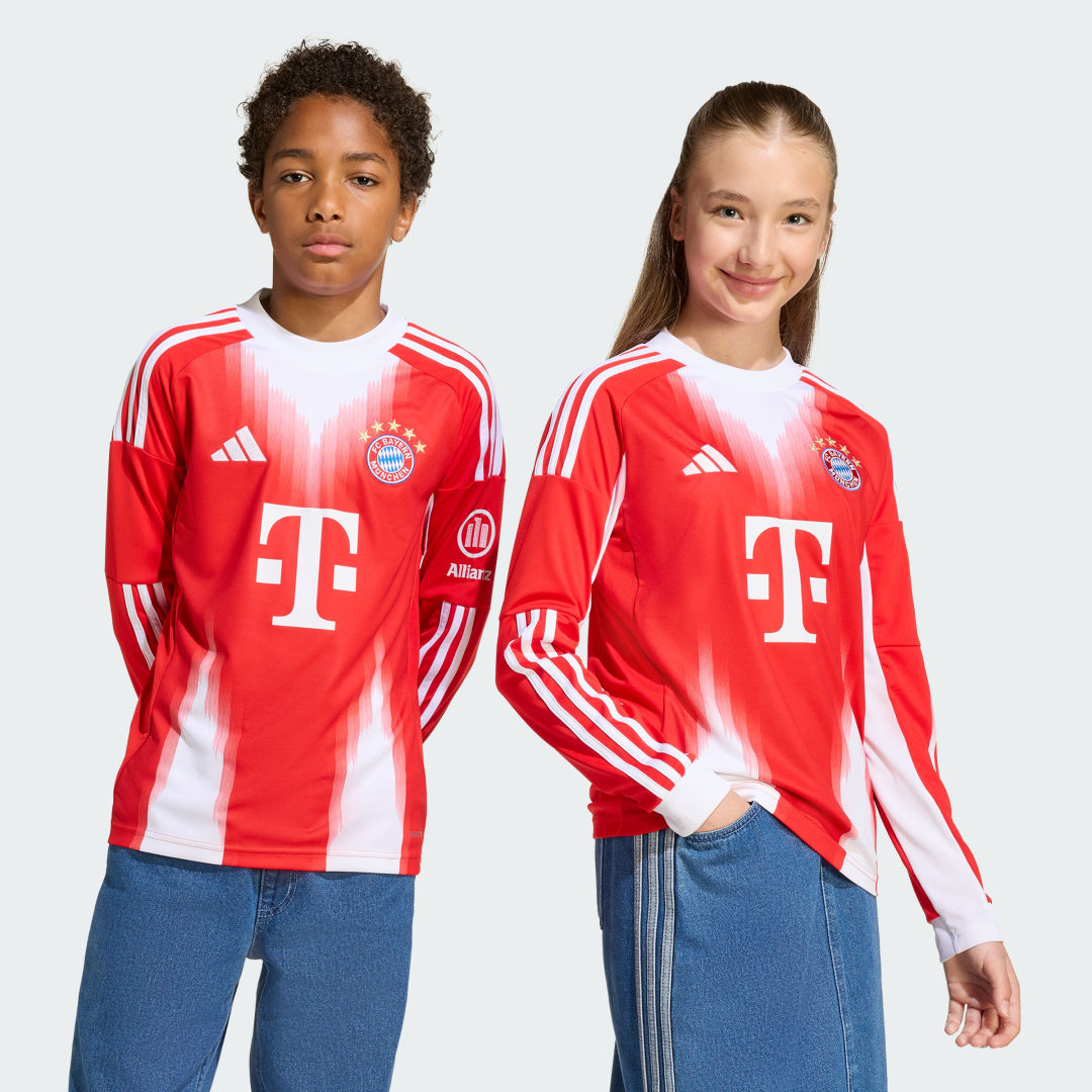 Adidas FC Bayern München 25 26 Thuisshirt met Lange Mouwen Kids