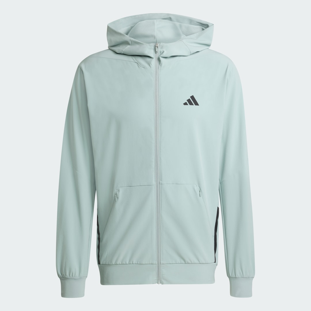 SWEAT SHIRT À CAPUCHE D’ENTRAÎNEMENT AVEC ZIP SUR TOUTE LA LONGUEUR D4T - vue 4