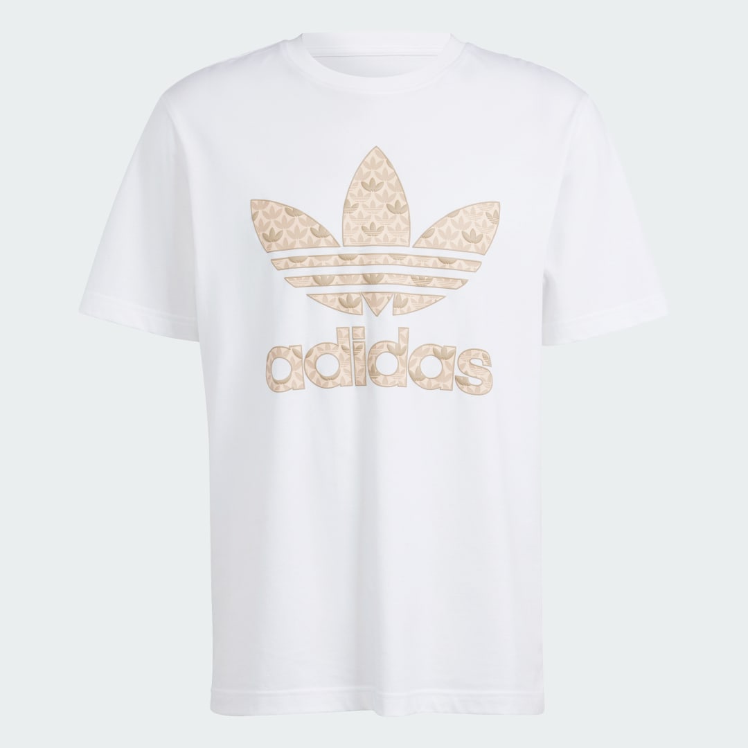 

adidas Camiseta Estampada Classic Monogram Hombre, Blanco