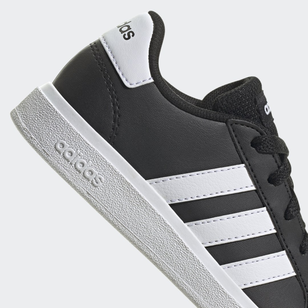 

adidas Tenis Adidas Grand Court Lifestyle Para Tenis con Cordones Niño, Negro/blanco/negro
