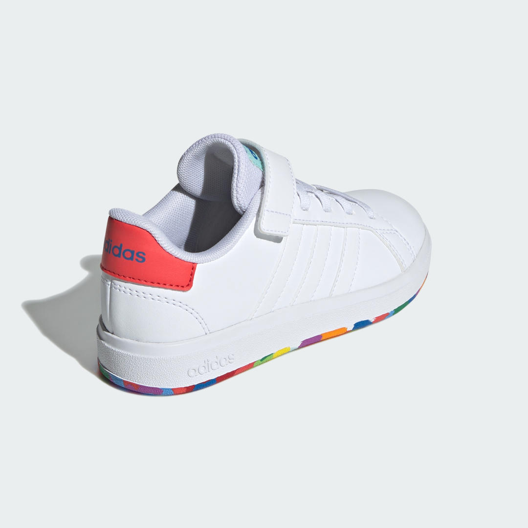 

adidas Tenis Adidas Grand Court Court Cordones Elásticos y Tira Regulable Niño, Blanco/blanco/bright rojo