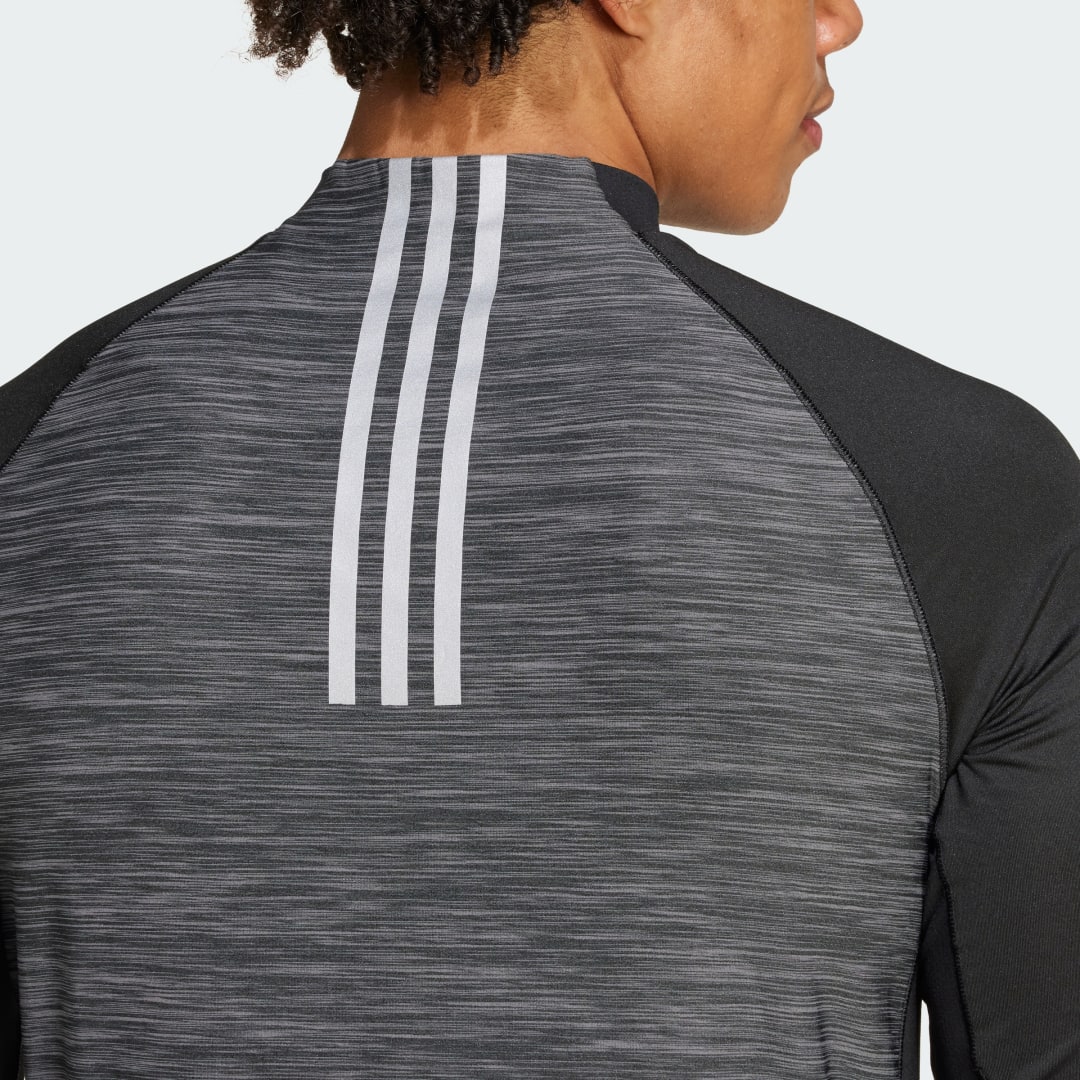 Adidas Gym+ Training 3-Stripes Longsleeve met Korte Rits