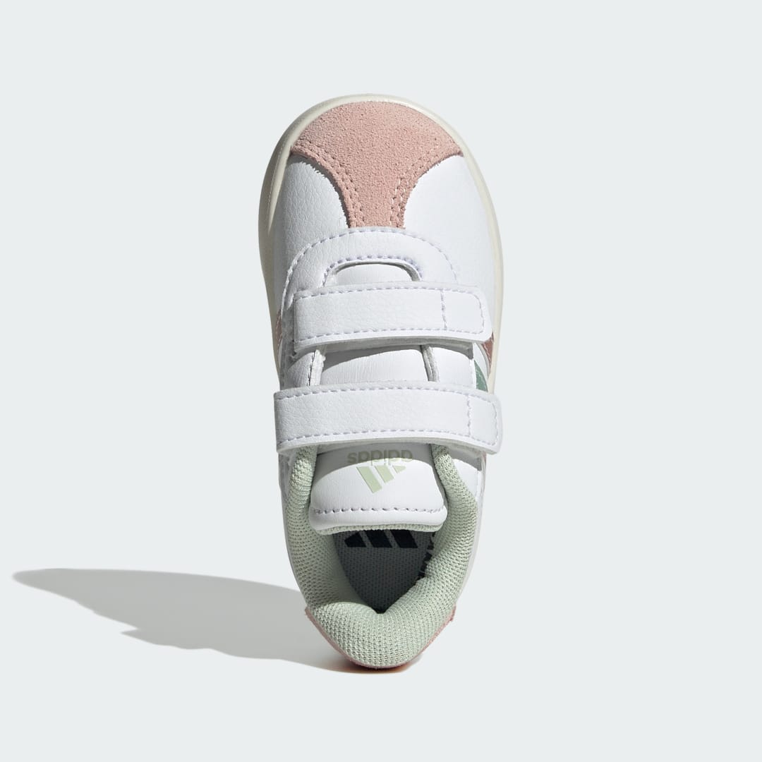 Adidas VL court sneaker Cloud White / Linen Green Met. / Sandy Pink Met.
