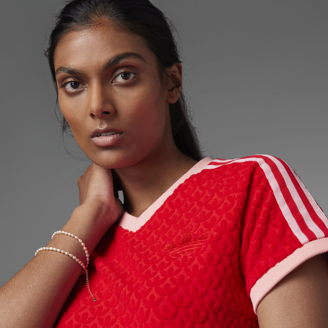 Tee shirt discount adidas rouge femme